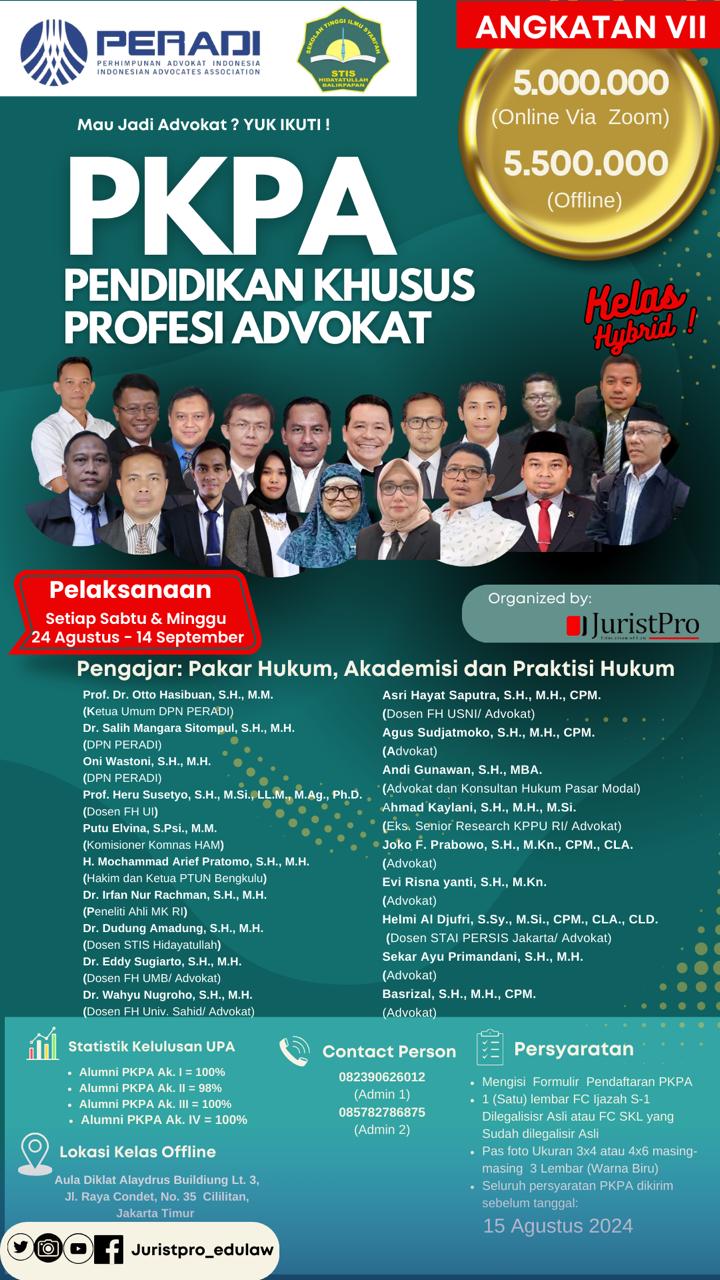 Pendidikan Khusus Profesi Advokat (PKPA)